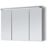 Aileenstore Badmöbel Spiegelschrank DUO 100 cm LED GRAU