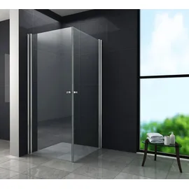 GD Duschkabine Spa Walk-In-Dusche 100 x 195 cm Gold Sicherheitsglas 3010