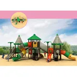 Kinderspielplatz mit Rutschen Kinderanimation Outdoor Kletterturm Spielplätze