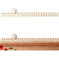 2 Stück Adventskalender Holzleiste Mit Stern 17,7 Zoll, 24 Tage Holz Adventskale