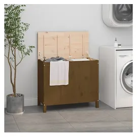 vidaXL Wäschetruhe Honigbraun 88,5x44x76 cm Massivholz Kiefer