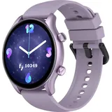 Smartwatch fuer Damen und Herren, 1,39 Zoll Farbdisplay, Smartwatch-Unterstuetzung, BT-Anruf, Schrittzaehler, Fitness-Tracker, Sportuhr mit Herzfre... - Violett