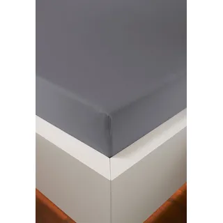 bellana Spannbettlaken Mako-Jersey 90 x 200 - 140 x 200 - 180 x 200 cm grau