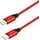 Logilink CU0156 USB Kabel USB 2.0 1 m, Baumw., rot