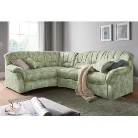 DOMO collection Eckcouch Mikrofaser 3-Sitzer Grün