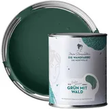 MissPompadour Edelmatte Wandfarbe Grün mit Wald 1L Hochdeckend Spritzfrei