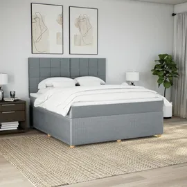 vidaXL Boxspringbett 180 x 200 cm Hellgrau