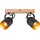 Brilliant Tronte 2-flammig gold/schwarz Holz/Metall