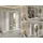 MKS Schiebetürenschrank DIANA 240 x 216 x 61 cm Weiß/Schwarz