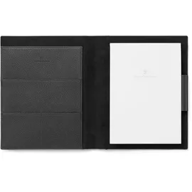 Graf von Faber-Castell 118780 - Schreibmappe DIN A5 Cashmere, Schwarz, mit Notizblock, Stiftschlaufe und Fächer