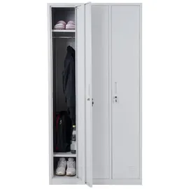 MCW Preston T829-3 Garderobenschrank 180x90x50 grau