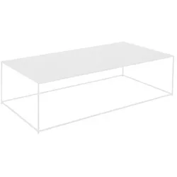 Zeus Slim Irony Couchtisch, 124 x 62 cm, weiß