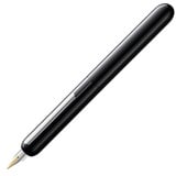 Lamy dialog 3 Füllhalter 074 – faszinierender Füller im glanzschwarzen Lack-Finish mit Drehmechanik und mit voll versenkbarer, partiell platinierter 14 kt - Goldfeder – Federstärke OM