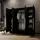WFL GROUP Drehtürenschrank Mono Bis 200 x 200 x 51 cm Schwarz