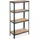 Relaxdays Schwerlastregal Metall 157 x 80 x 41 cm schwarz 4 Böden 280 kg Traglast