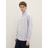 TOM TAILOR Langarmhemd mit Manschetten, Gr. S, N-Gr, white multicolor stripe, , 63757469-S N-Gr
