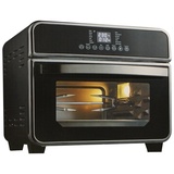 DESKI Hot Kitchen Design Ofen Heißluft Fritteuse 15 Liter schwarz 1600 Watt 3in1 Multifunktion