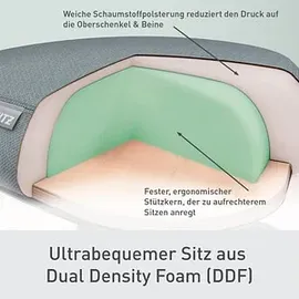 Leitz Sitzhocker 60 x 0 x 0 cm Grau/Schwarz