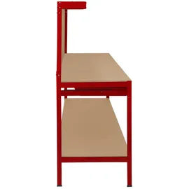 MONSTER SHOP Werkbank Metall 120x155x60 cm Rot
