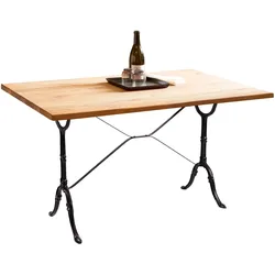 Tischplatte SIT, beige (natur), B:120cm H:2cm T:65cm, Massivholz, Tischplatten, mit deutlicher Maserung