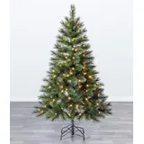 Dehner künstlicher LED-Weihnachtsbaum Ivar, ca. H150 cm, Grün