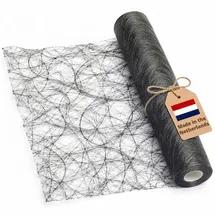 DecoHomeTextil Heimtextilmanufaktur DecoHomeTextil Deco Netz Tischläufer Dunkelgrau 30 cm x 5 Meter