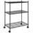 vidaXL Lagerregal mit 3 Böden und Rollen 60x35x81 cm Schwarz 150 kg