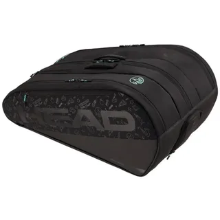 Head Tennis-Racketbag Tour Racquet Bag XL Neon (Schlägertasche, 3 Hauptfächer) 2025 schwarz 15er