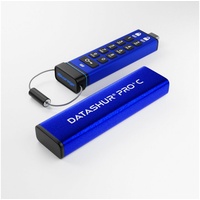 iStorage datAshur Pro+C«, (USB 3.2 Lesegeschwindigkeit 310 MB/s), blau