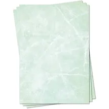LYSCO Briefpapier Gastronomie Papier - Eis Marmor DIN A4 / DIN A5 / DIN A6 Marmorpapier, marmoriertes Papier, beidseitig bedruckt-für alle Drucker geeignet grün