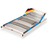 CubeSleep 7-Zonen Lattenrost Pure Eco K 42-Leisten | Kopfteil verstellbar | Federung mit Härteregulierung | Made In Germany | GS Zertifiziert – geprüfte Sicherheit (120 x 200 cm)