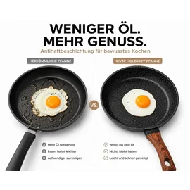 qivee Pfannen-Set 3-tlg. 20 cm + 24 cm + 28 cm