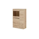 Möbel Kraft Highboard ¦ holzfarben ¦ Maße (cm): B: 86 H: 131 T: 40