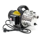 Wiltec Gartenpumpe 2800l/h, 600W, Tragegriff & Wasserablassschraube, max. Förderhöhe 35m, rostfreier Stahl Hauswasserwerk Wasserpumpe Bewässerungspumpe Regenwasserpumpe