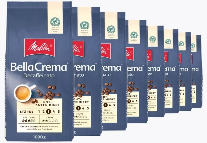 Preisvergleich Produktbild Melitta® BellaCrema Decaf 8 x 1kg