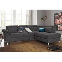 sit&more Ecksofa, inklusive Kopfteilverstellung, wahlweise mit Bettfunktion und Bettkasten, grau