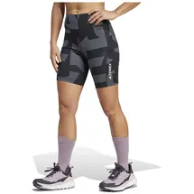adidas Terrex Multi 8-Inch Printed kurze Leggings Carbon/Black/Black/Black S