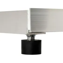 PremiumX Balkonständer 40x40cm Aluminium 1m Mast Ø 50mm Eck SAT-Halter für Satelliten-Schüssel Flachdach-Ständer