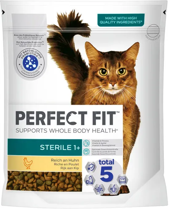 Perfect Fit 2 x Katzenfutter Pro-Sterile mit Huhn (750g)