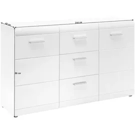 Germania GW-Adana Sideboard 144 x 86 x 40 cm Weiß