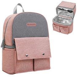 Kikkaboo Wickeltasche Wickeltasche Nia Rucksack (1-tlg), Reißverschlussöffnung, verschiedene Fächer rosa