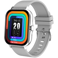 TPFNet Smart Watch / Fitness Tracker IP67 - Silikon Armband - Android & IOS - Grau
