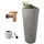 4rain Vaso 2in1 Decor Regentonne 220 l zinkgrau