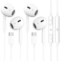 2Pack USB C Kopfhörer für iPhone 17/16/15, In-Ear Kabel Ohrhörer mit Lautstärkeregler Headset und HiFi-Stereo Mikrofon, Typ-C Lautstärkeregler Kompatibel Mit iPad Pro/Air, Google Pixel, Samsung Galaxy