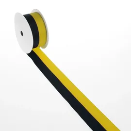 Deko und Band Vereinsband - schwarz, gelb - 40 mm x 25 m - 2436 40 43