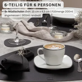 sänger Bilgola Kaffeetassen Set 12-tlg. schwarz