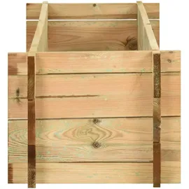 vidaXL Hochbeet Kiefernholz 120 x 40 x 10 cm Braun