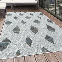 Ayyildiz Teppiche Teppich »BAHAMA 5157,AYYILDIZ TEPPICHE, BAHA«, rechteckig, 8 mm Höhe, Flachflor mit Hoch-Tief-Struktur, In-und Outdoor geeignet Ayyildiz Teppiche multi B: 140 cm   1 St.