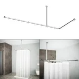 Aquabad Duschvorhangstange 90 x 175 cm Chrom