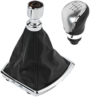 Schaltknauf und Schalthebel für Ford Kuga 2008-2012 – Komplettset zur Innenraumaufwertung mit verchromter Rahmenblende(6speed)